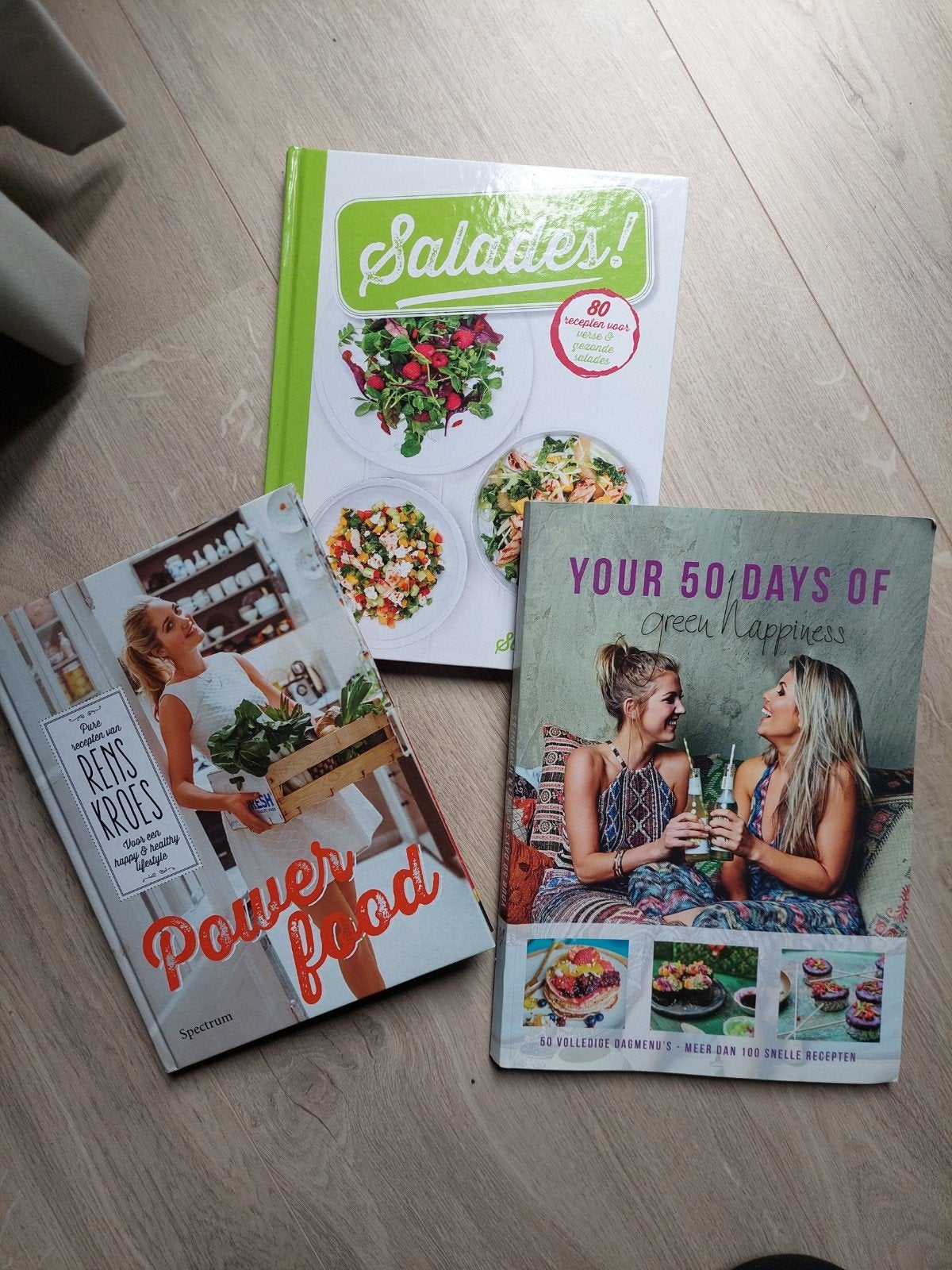 Gratis boeken: Salades!, Power Food, Your 50 Days of Green, Boeken, Kookboeken, Ophalen of Verzenden