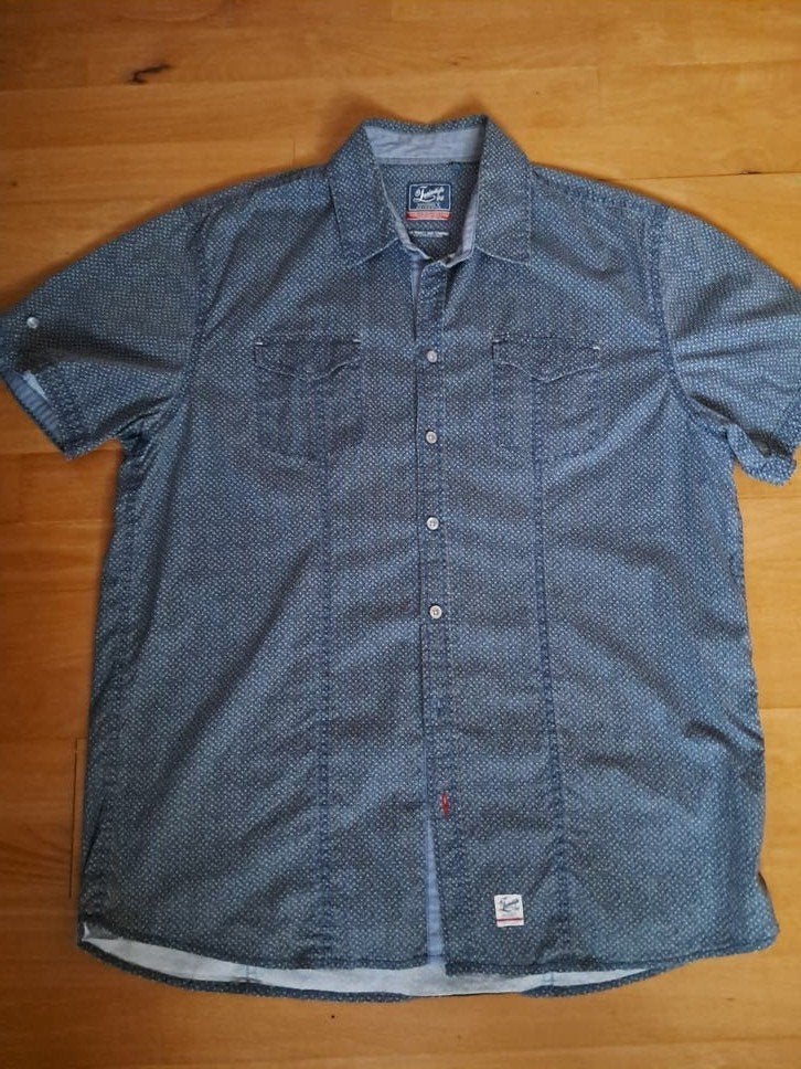 Twinlife blouse korte mouw, blauw/wit, maat XL, Blauw, Ophalen of Verzenden, Twinlife, Gedragen