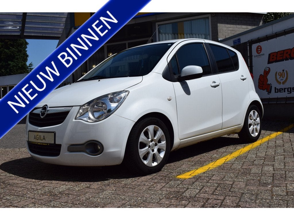 Opel Agila AUTOMAAT 1.2 Enjoy AIRCO (bj 2009), Auto's, 4 cilinders, Wit, Bedrijf, Geïmporteerd