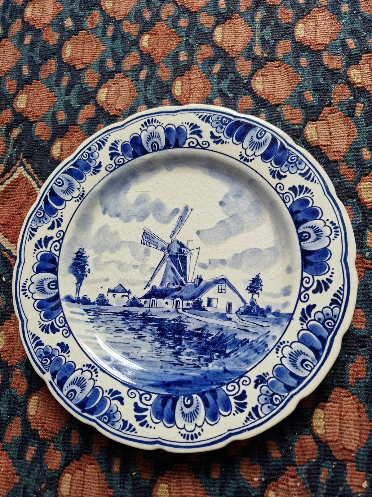 Wandbord delfts blauw, Ophalen
