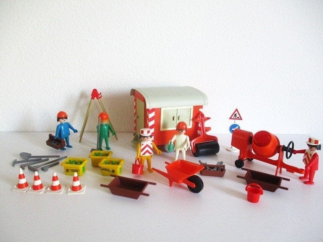 playmobil bouwplaats 3151+containervrachtw.3471 lees beschr., Kinderen en Baby's, Speelgoed | Playmobil, Ophalen of Verzenden