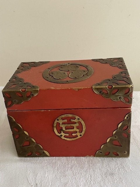 Chinees Speelkaarten Kistje met linnen Kaarten, Ophalen of Verzenden