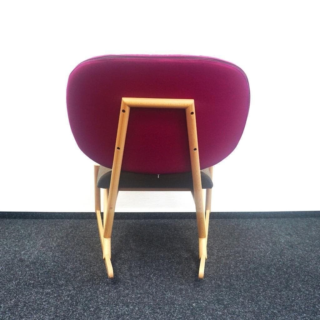 Moroso Klara Schommelstoel | Design Fauteuil | Roze / Bruin, Huis en Inrichting, Fauteuils, Gebruikt, -, -, 75 tot 100 cm