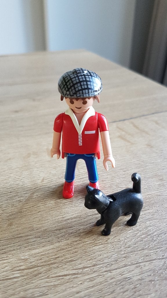 Man met kat, Ophalen, Zo goed als nieuw, Complete set, Figuren