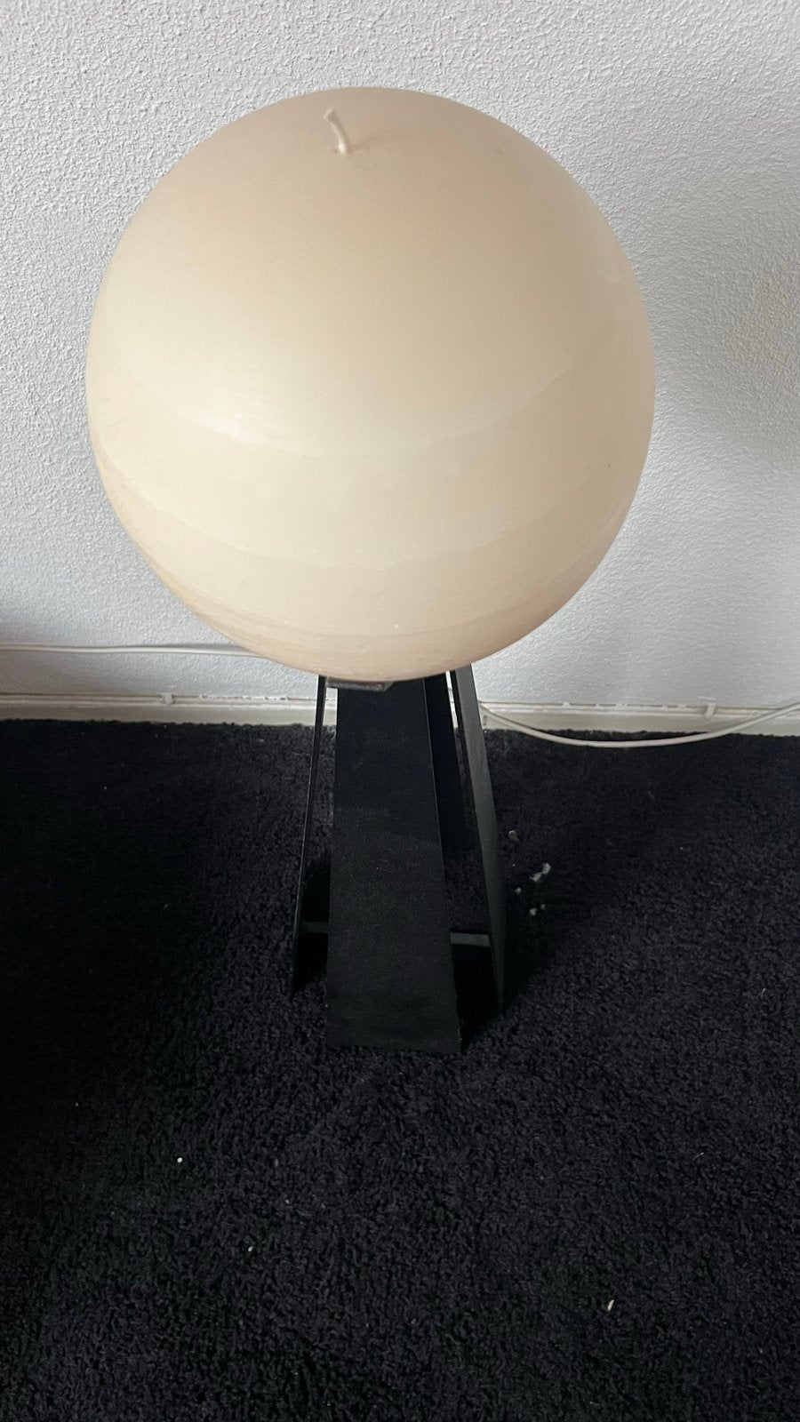 Unieke kaarsenhouder met kaars - Modern design, Ophalen, Gebruikt, Metaal, Kandelaar