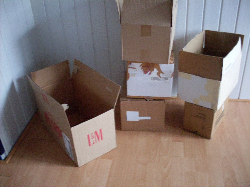 stapel van 6 goede stevige dozen op te halen, Ophalen, Doos, Minder dan 50 cm, Zo goed als nieuw