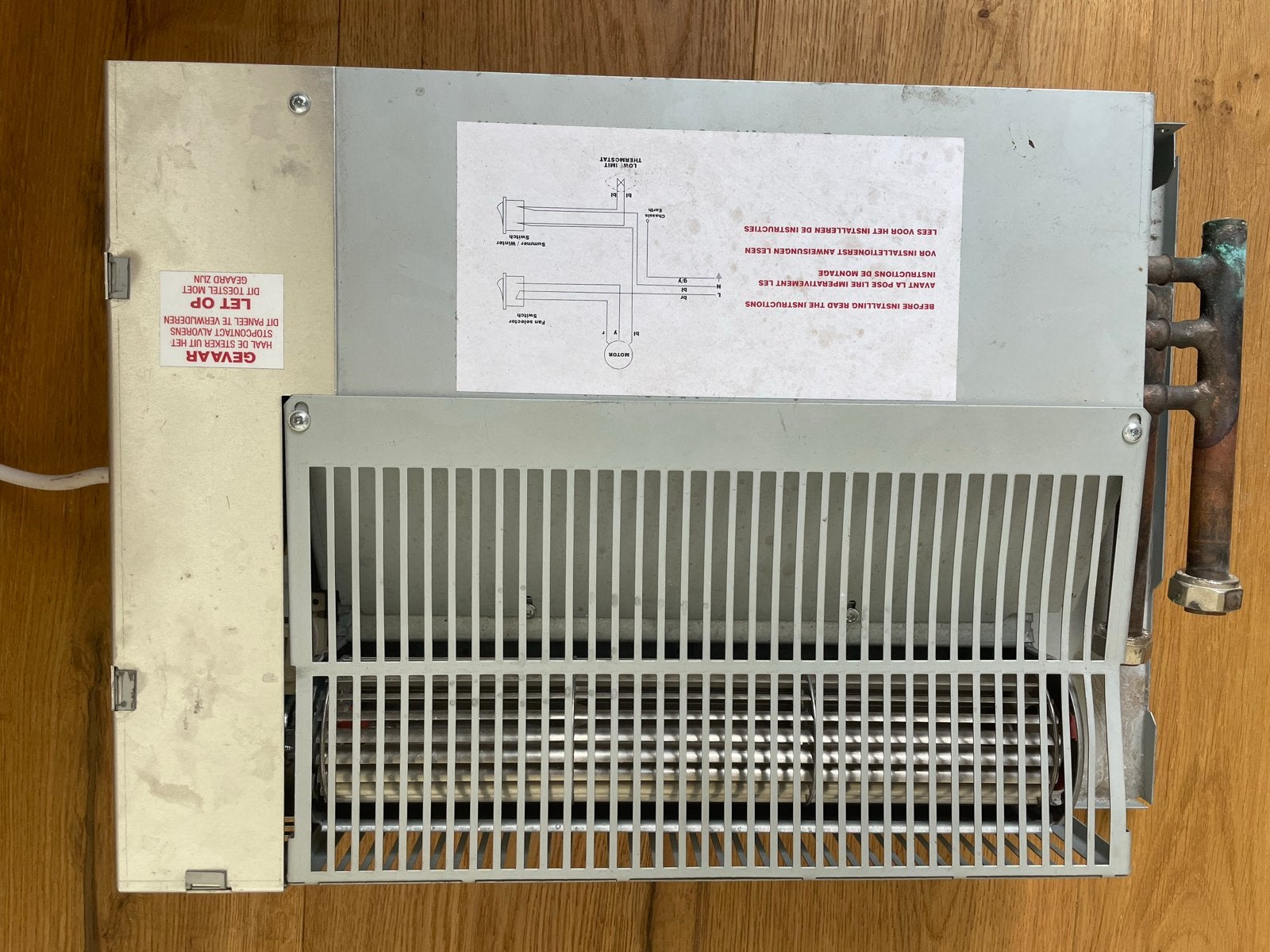 Remeha Kickspace KS-600-G Plintverwarming 230V, Doe-het-zelf en Verbouw, Verwarming en Radiatoren, Gebruikt, Radiator, 800 watt of meer