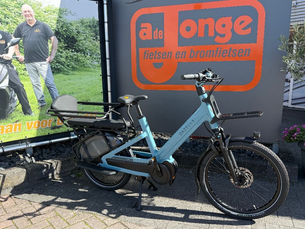 Gazelle Cabby 34 km. 545 wh batt. als nieuw, Fietsen en Brommers, Fietsen | Bakfietsen, Elektrisch, Ophalen of Verzenden, Zo goed als nieuw