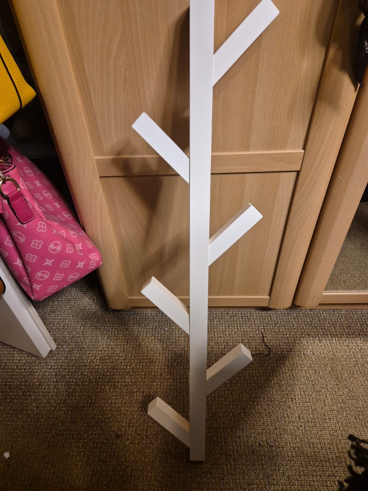 IKEA TJUSIG wandkapstok - Wit, Ophalen, Gebruikt, Hout, Wandkapstok