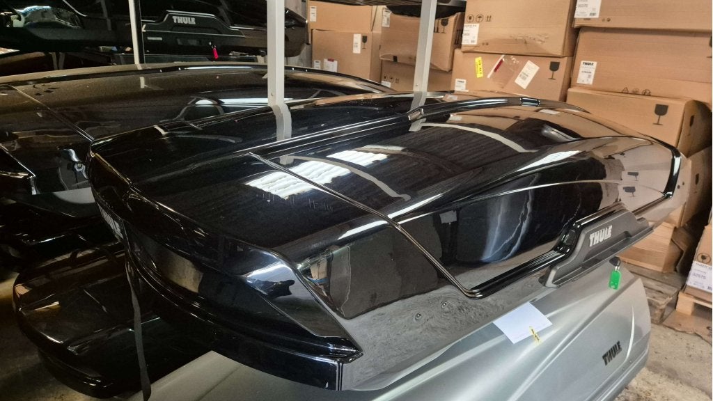 Thule Motion XT L zwart 450 ltr. dakkoffer uit verhuur, Ophalen, Gebruikt, Thule Sweden AB, Borggatan 5, 335 73 Hillerstorp, Zweden