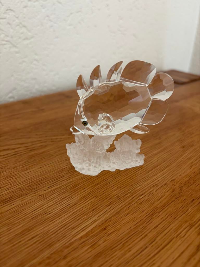 Swarovski Kristallen Beeldjes: Vis, IJsvogel en papegaai, Ophalen of Verzenden, Zo goed als nieuw, Figuurtje