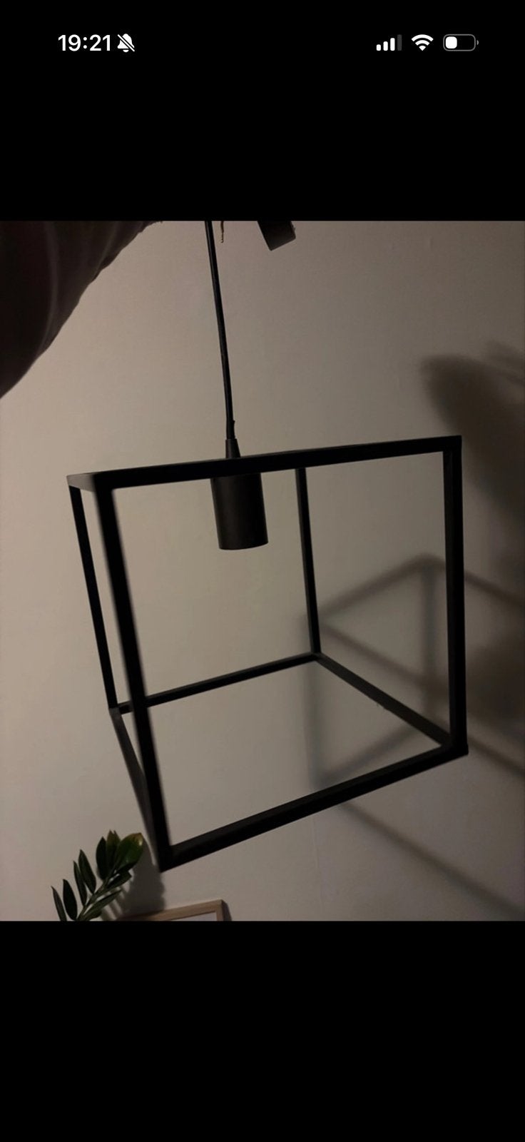 Moderne Zwarte Kubus Hanglamp - Industrieel Design, Ophalen of Verzenden, Zo goed als nieuw, Metaal, E27 (groot)