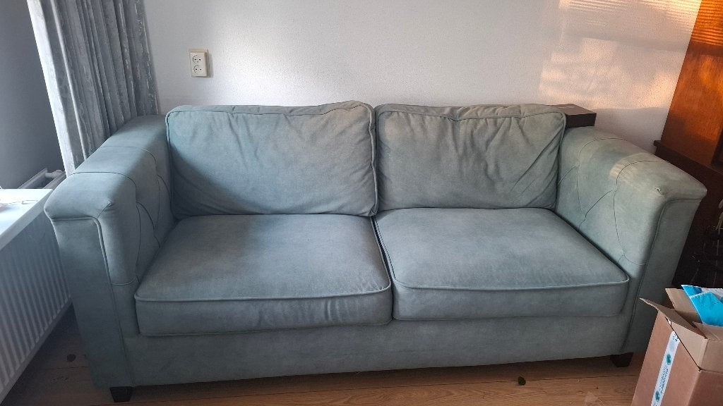 Leuke bank, evt. Inc. bijpassend net kleed voor 5 euro, Huis en Inrichting, Ophalen, Tweepersoons, 75 tot 100 cm, Zo goed als nieuw