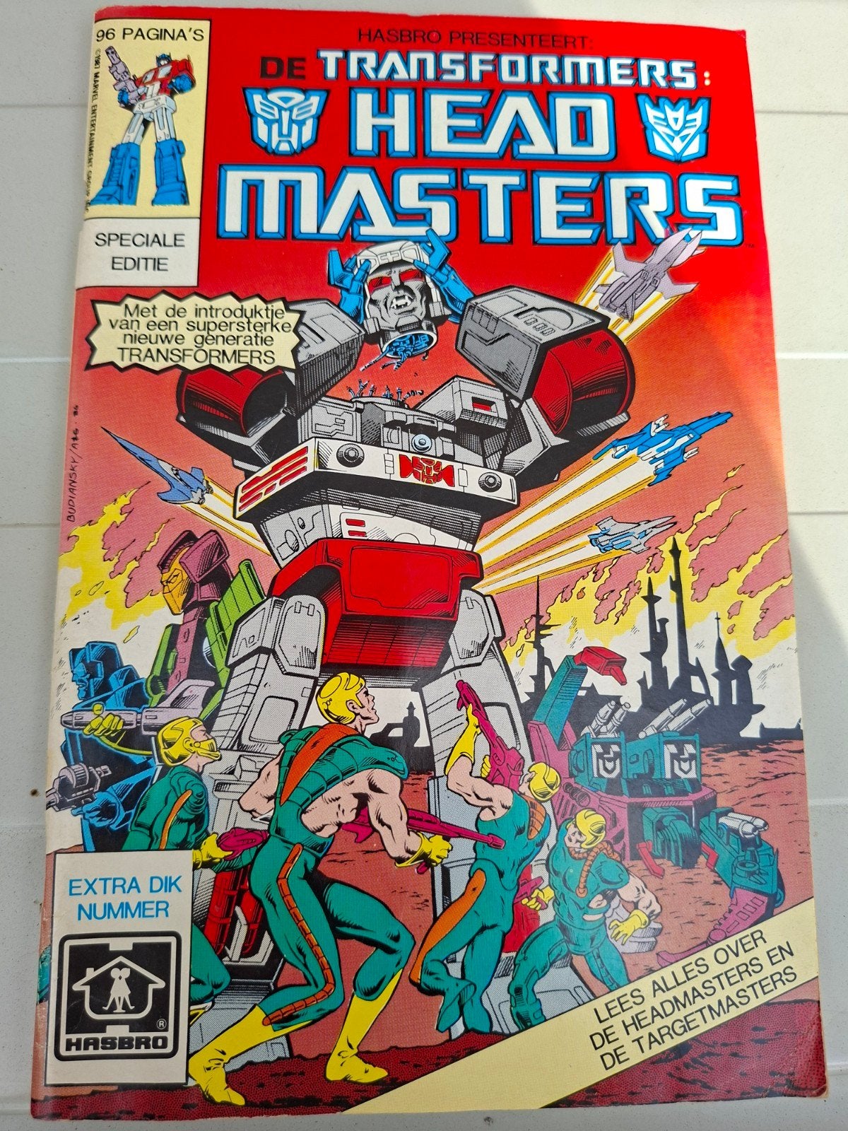 Transformers: Headmasters - vintsgeSpeciale Editie Stripboek, Eén stripboek, Ophalen of Verzenden, Gelezen, Budiansky