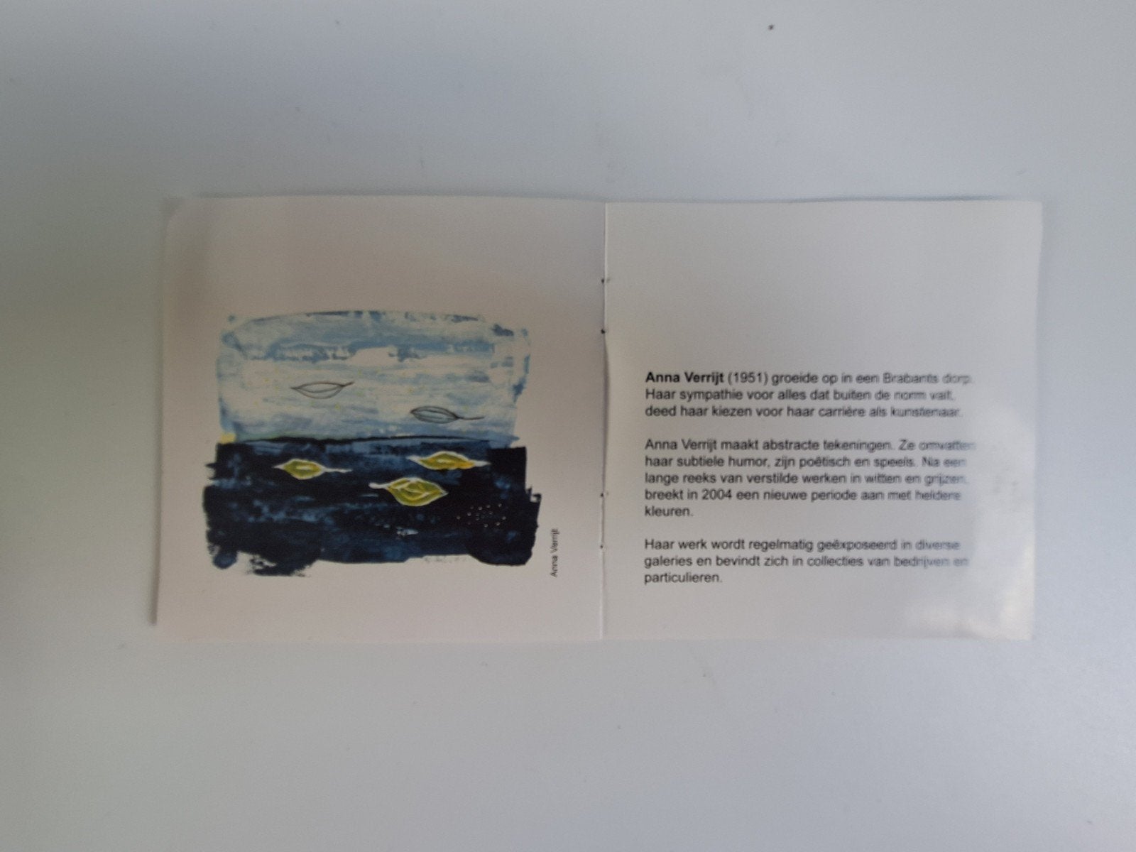 Prachtig bord met ontwerp kunstenares Anna Verrijt., Ophalen of Verzenden