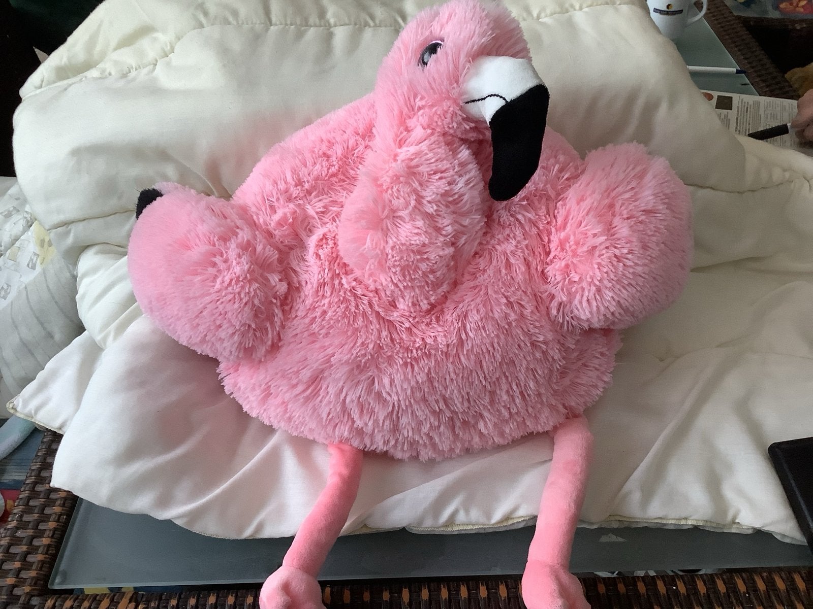 Grote zachte flamingo Nouxxiez handwarmers - KIKA, Overige merken, Overige karakters, Overige typen, Ophalen of Verzenden