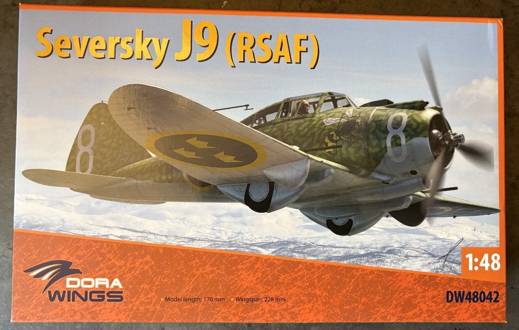 Dora Wings Seversky J9 (RSAF) 1:48 Modelbouw Vliegtuig, Overige merken, Nieuw, Ophalen of Verzenden, Groter dan 1:72