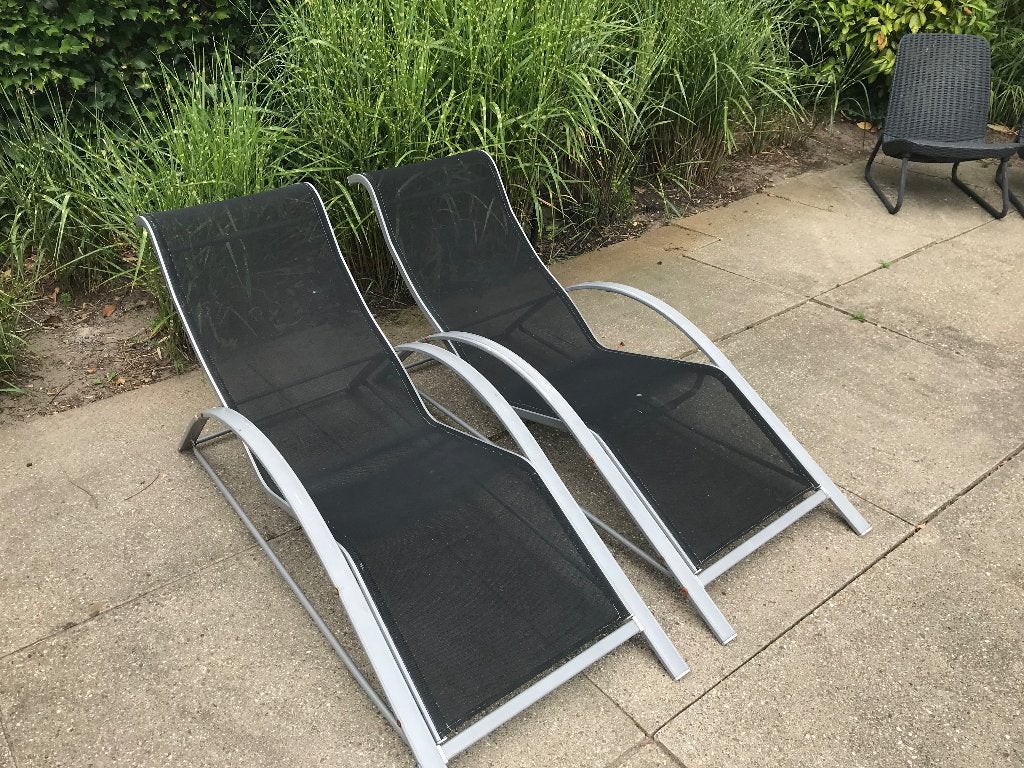 Ligstoel tuin, Ophalen, Gebruikt, Aluminium