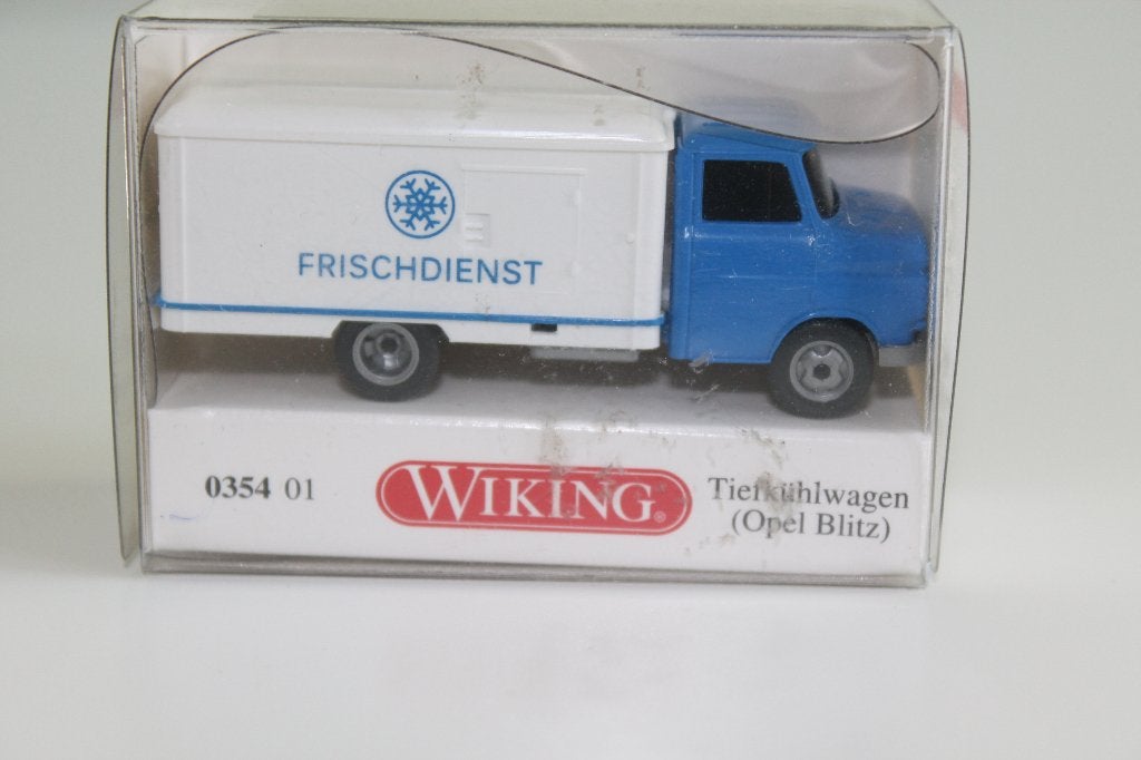 Wiking Opel Blitz eckhauber met diepvriesopbouw, Ophalen of Verzenden, Zo goed als nieuw, Auto, Wiking