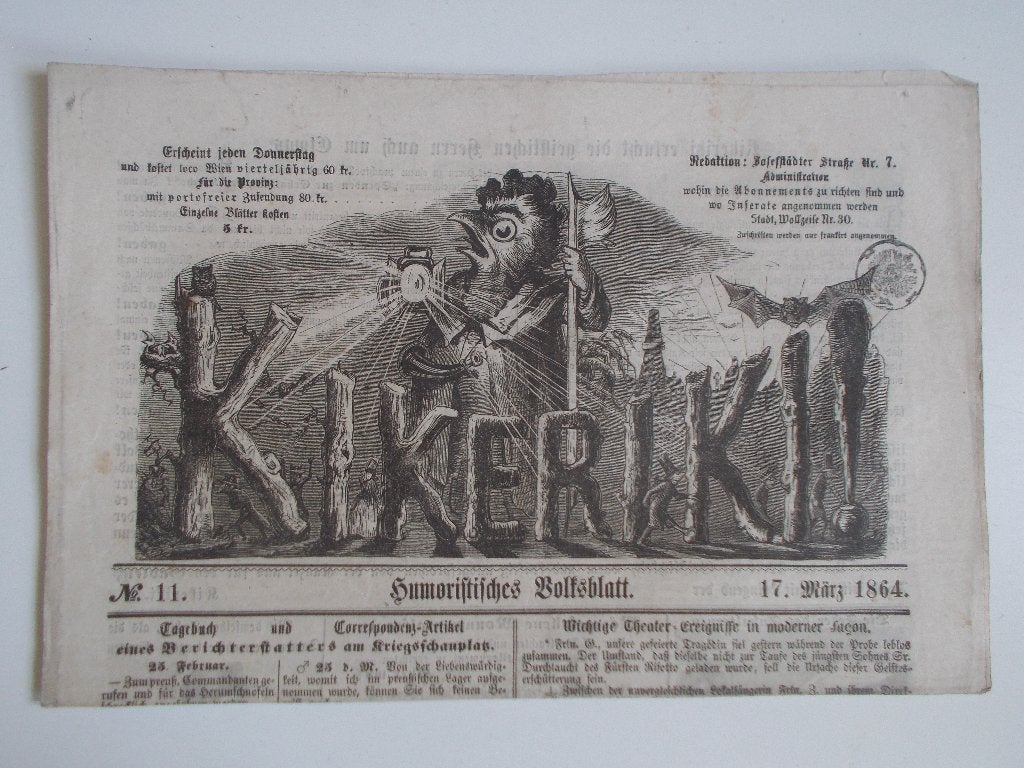 Oostenrijk, Humoristisch Volksblad "KIKERIKI" 1864., Ophalen, Voor 1920, Buitenland, Tijdschrift