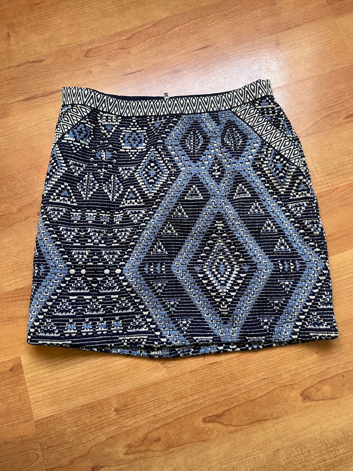 Cotton Club Jacquard Minirok Maat S met patroon, Kleding | Dames, Blauw, Ophalen of Verzenden, Maat 36 (S), Gedragen