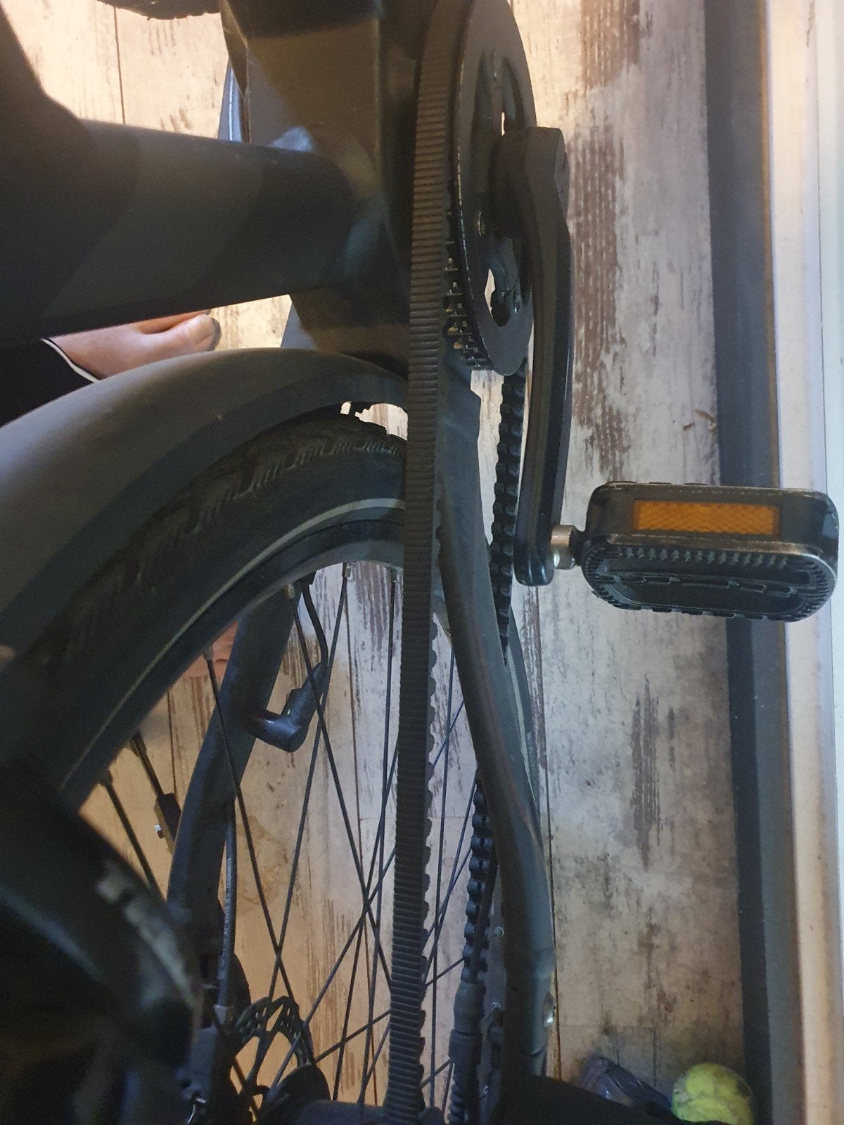 Kalkhoff E-bike met riemaandrijving en tassen, Ophalen of Verzenden, Gebruikt, Minder dan 10 versnellingen, Overige merken