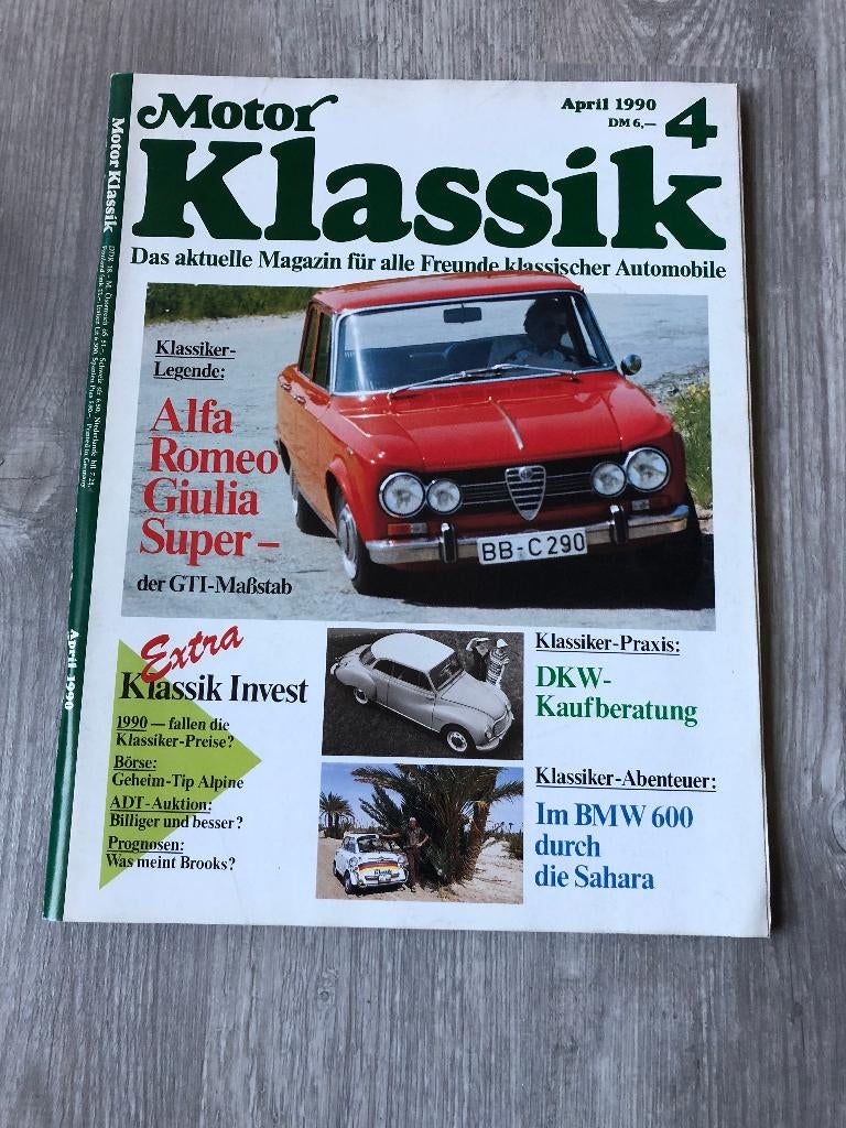 Motor Klassik: Alfa Giulia Super, Alpine A110, Alfa 8C, Ophalen of Verzenden, Gelezen, Algemeen