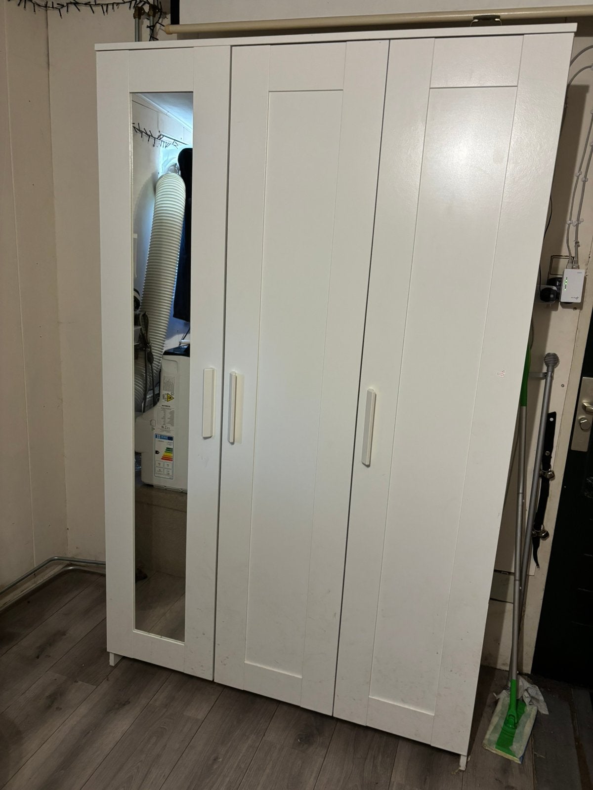 Witte Ikea kast brimnes, Ophalen, Met deur(en), 100 tot 150 cm, Zo goed als nieuw