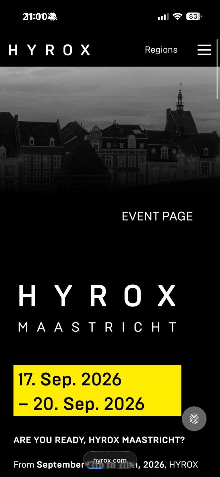 1x Ticket HYROX maastricht elke divisie te koop, Tickets en Kaartjes, Evenementen en Festivals, Eén persoon