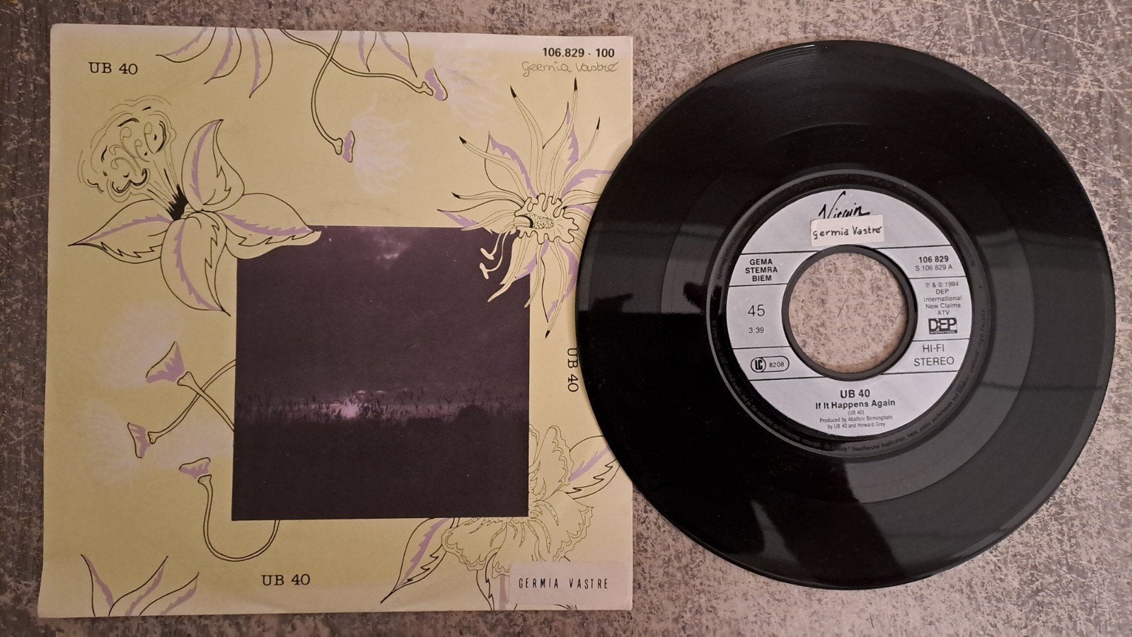 UB40  - if it happens again, Gebruikt, 7 inch, Pop, Fotohoes