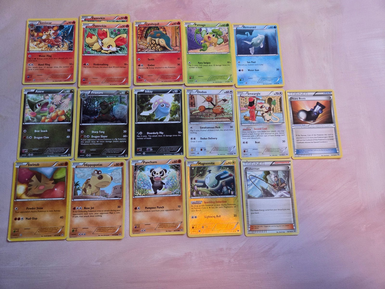 Pokémon Kaarten Set Uit XY Breakthrough - Diverse Kaarten, Ophalen of Verzenden, Gebruikt, Meerdere kaarten