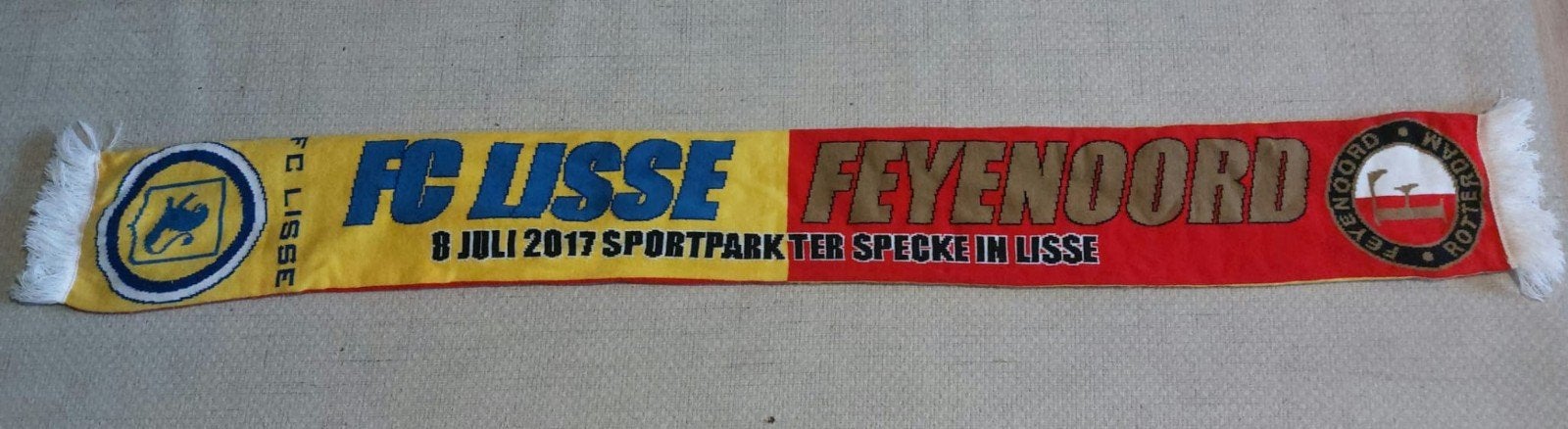 FC Lisse - Feyenoord sjaal 8 juli 2017, Ophalen of Verzenden, Zo goed als nieuw