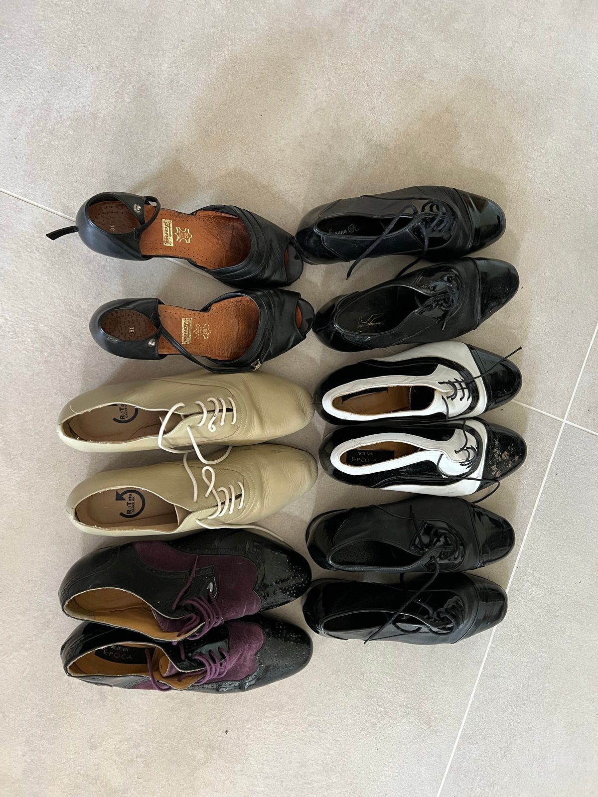 Diverse collectie dansschoenen (6 paar), Zwart, Dansschoenen, Ophalen of Verzenden, Gedragen