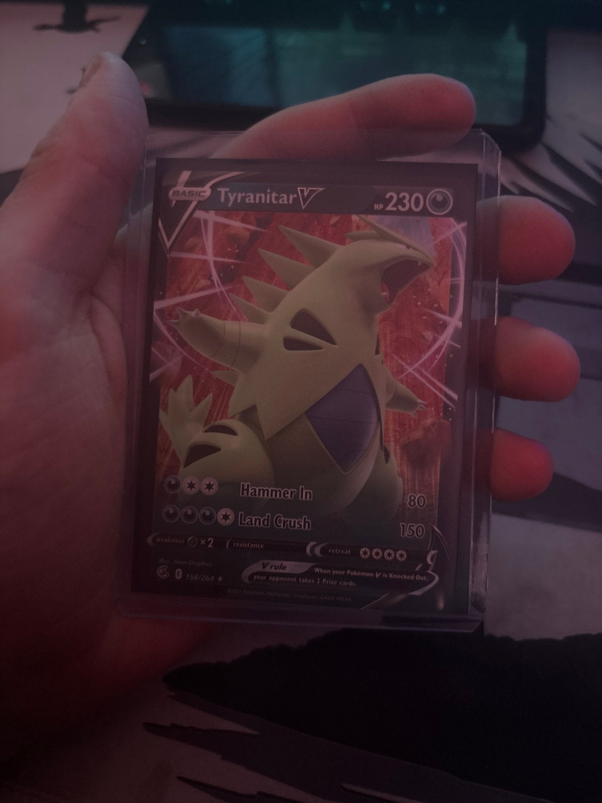 Pokémon Kaart Tyranitar V - Zo goed als nieuw, Ophalen of Verzenden, Zo goed als nieuw, Losse kaart