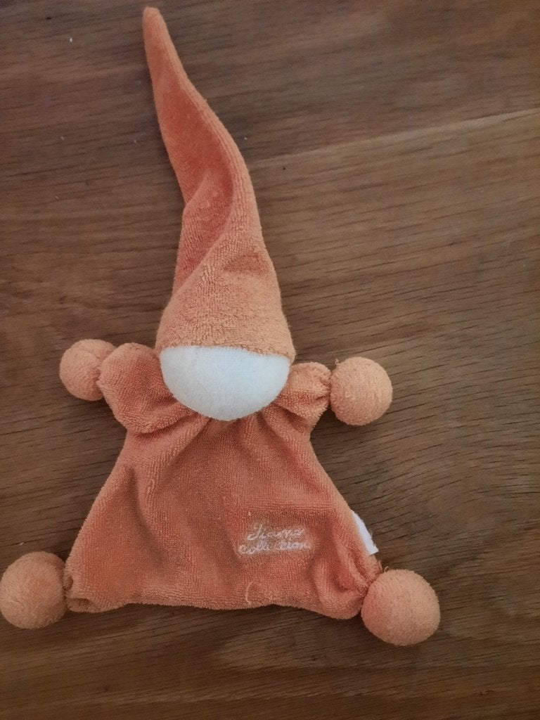 Tiamo kandeel badstof spookje popje oranje of geel/groen, Overige karakters, Overige typen, Ophalen of Verzenden, Zo goed als nieuw