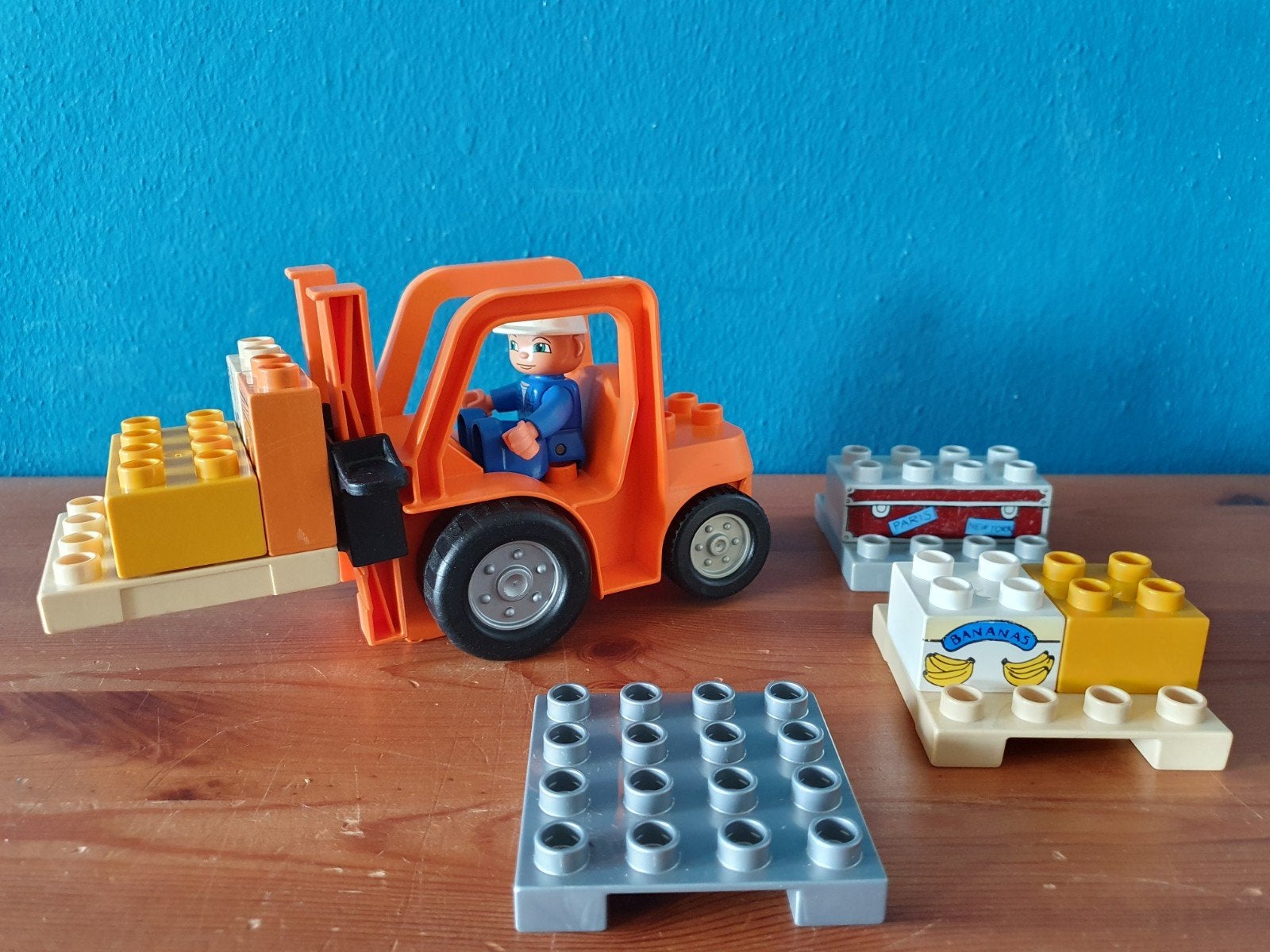 Duplo Heftruck Graafmachine Dumptruck bouwvoerttuigen, Ophalen of Verzenden, Zo goed als nieuw, Duplo