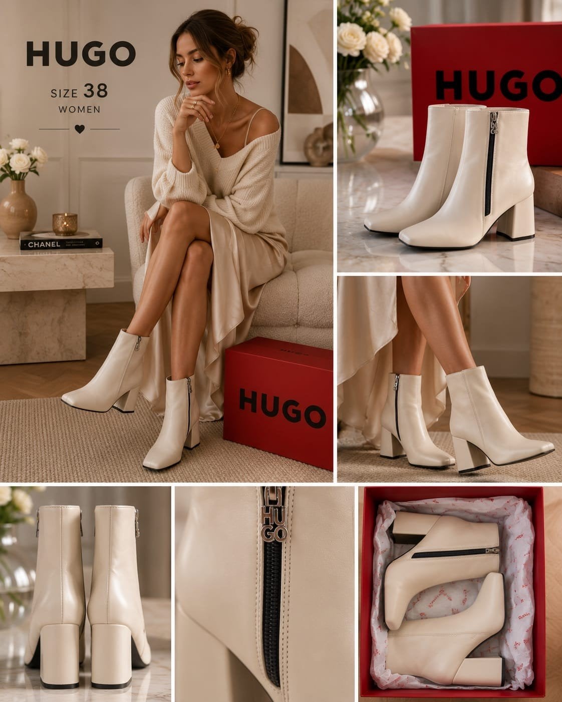 Hugo Boss witte laarzen maat 38, Kleding | Dames, Wit, Lage of Enkellaarzen, Nieuw, Ophalen of Verzenden