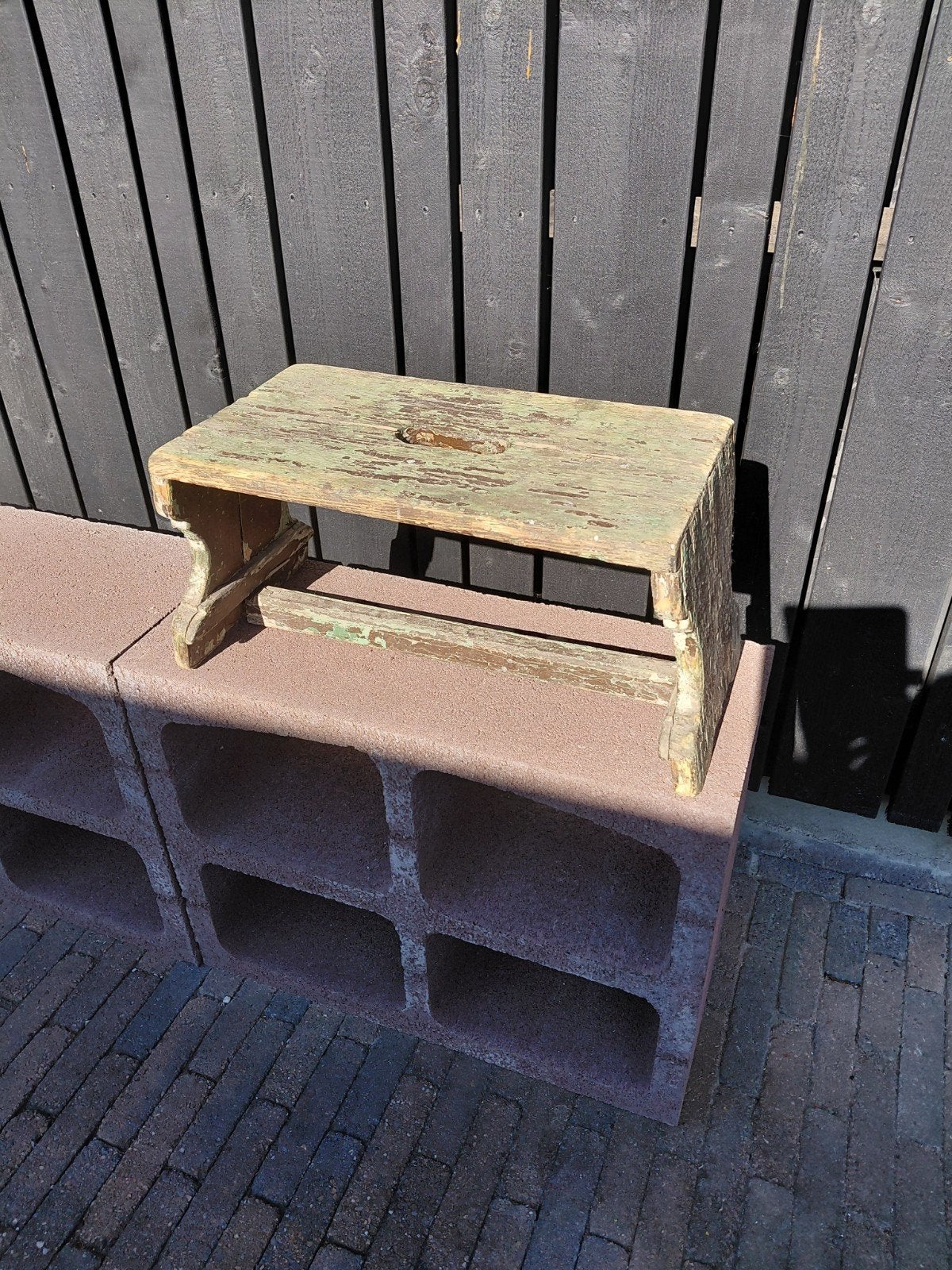 Krukje, opstapje, bloementafeltje,brocante, Ophalen of Verzenden, Zo goed als nieuw