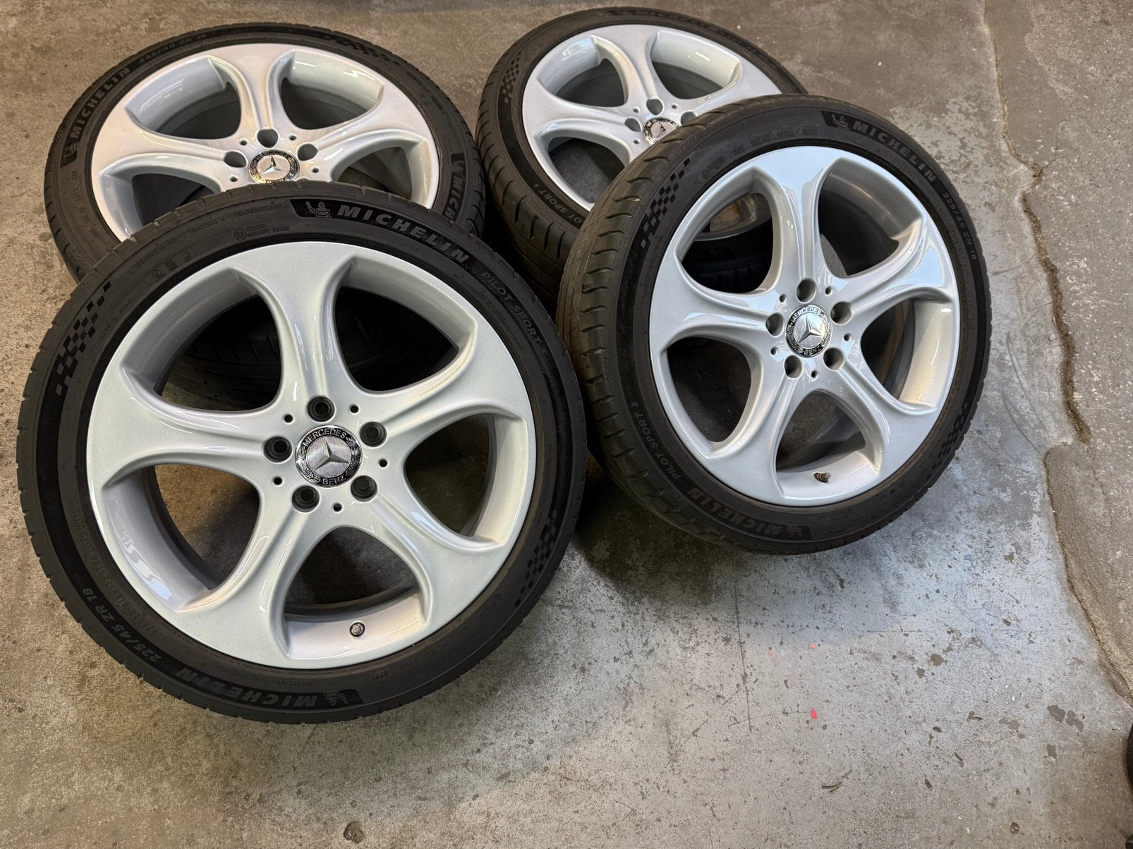 ✅18 Inch Breedset Mercedes Velgen 5x112 A C E Klasse CLA AMG, 18 inch, Gebruikt, Banden en Velgen, Ophalen of Verzenden