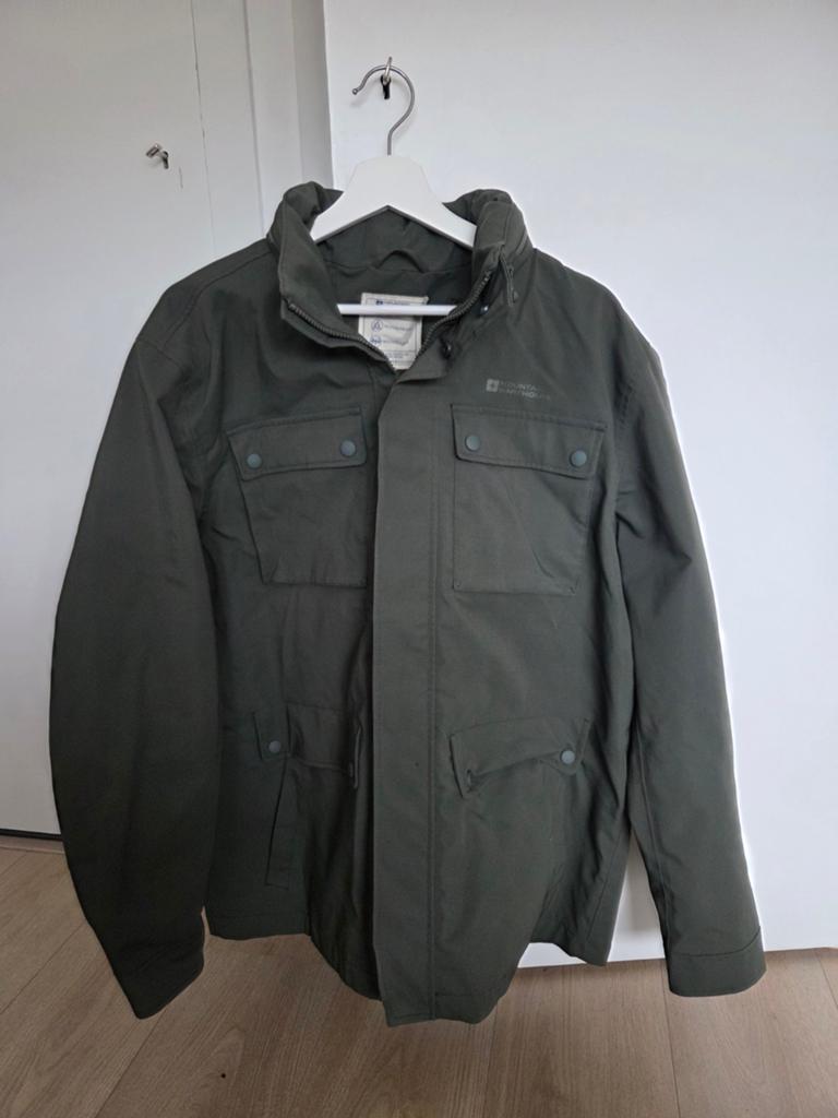 Mountain Warehouse outdoorjas heren groen maat L, Maat 52/54 (L), Ophalen of Verzenden, Zo goed als nieuw, Groen