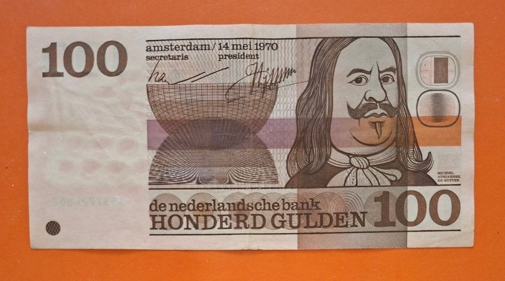 Bankbiljet 100 gulden 1970 Michiel de Ruyter, cat. PL103.c, Postzegels en Munten, Bankbiljetten | Nederland, Verzenden, 100 gulden