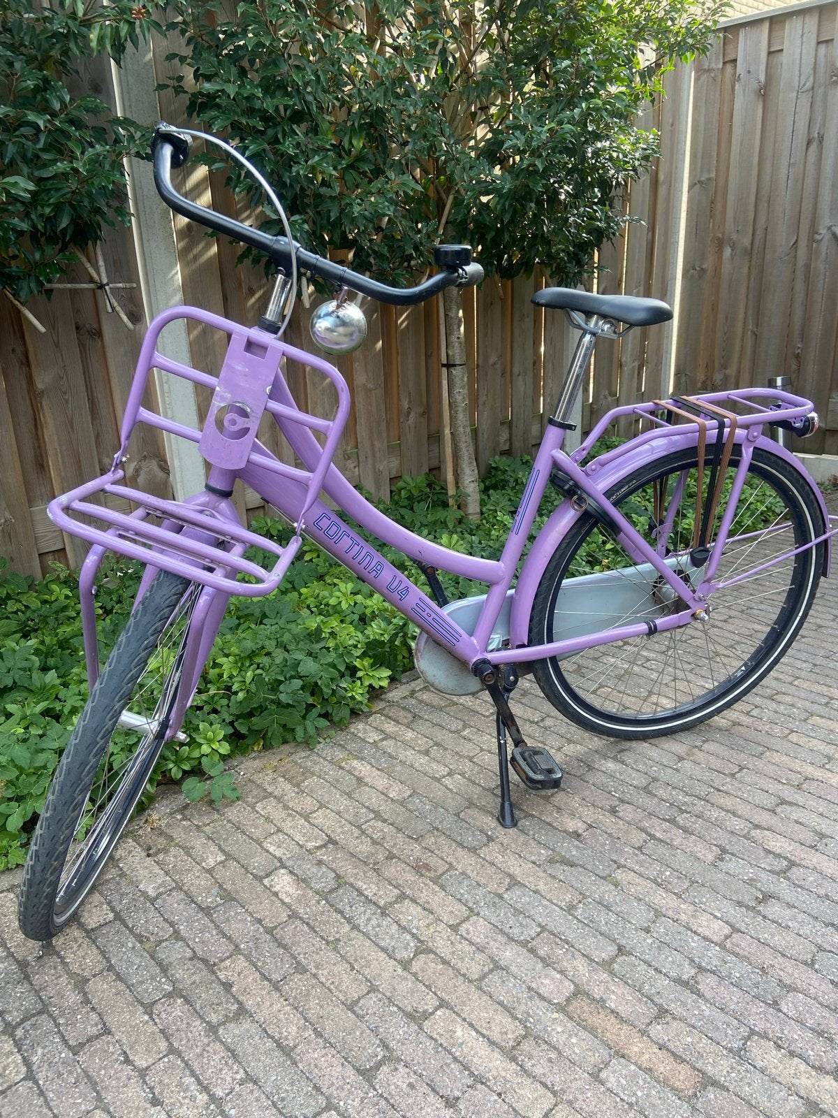 Cortina U4 Transportfiets Dames - Paars - Gebruikt, Fietsen en Brommers, Fietsen | Dames | Damesfietsen, Terugtraprem, Gebruikt