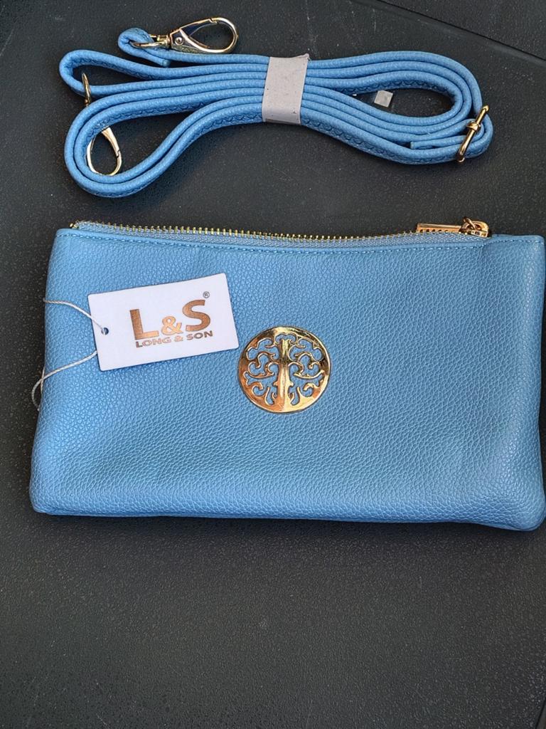 L&S Long & Son Aquablauwe Clutch/Schoudertasje, Ophalen of Verzenden, Nieuw, Blauw, Schoudertasje