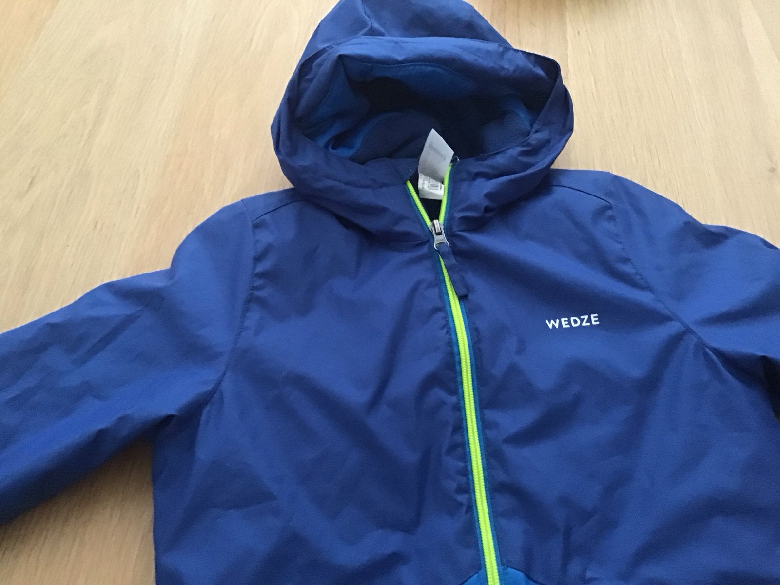 Wedze ski-jack blauw/groen voor 5-jarige, Ophalen of Verzenden, Gebruikt, Jongen of Meisje