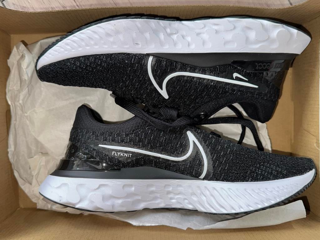 Nike React Infinity Run FK 3 - Zwart/Wit - Maat 38, Ophalen of Verzenden, Zo goed als nieuw, Zwart, Sportschoenen