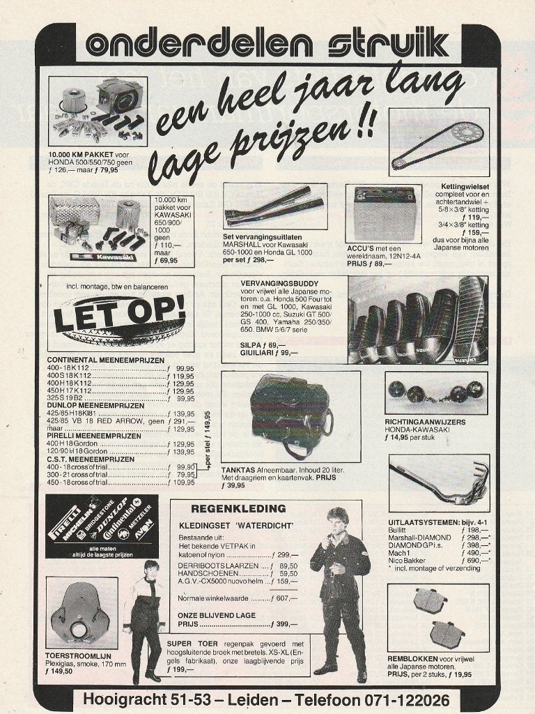 Retro reclame 1983 Struik Leiden Hooigracht lage prijzen, Verzenden, Overige typen