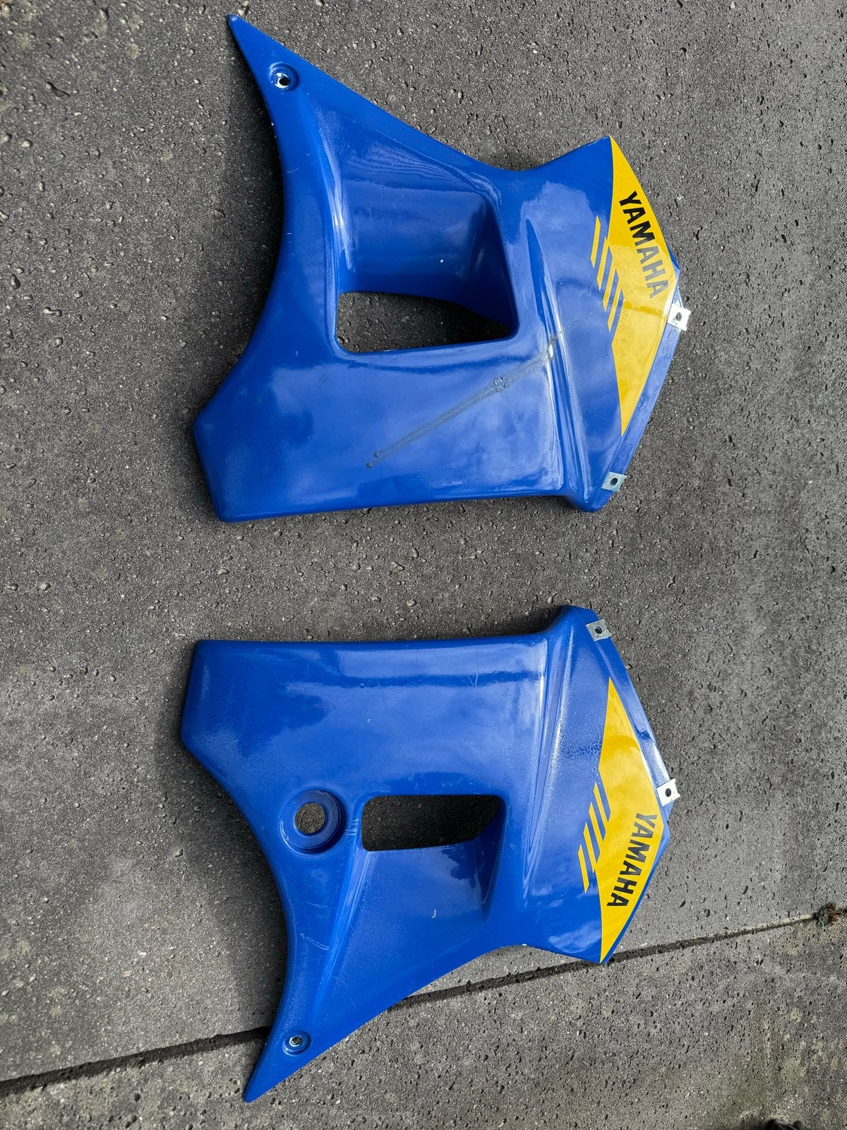 Yamaha TDR 250 zijpanelen - Blauw met geel, Motoren, Ophalen of Verzenden, Gebruikt