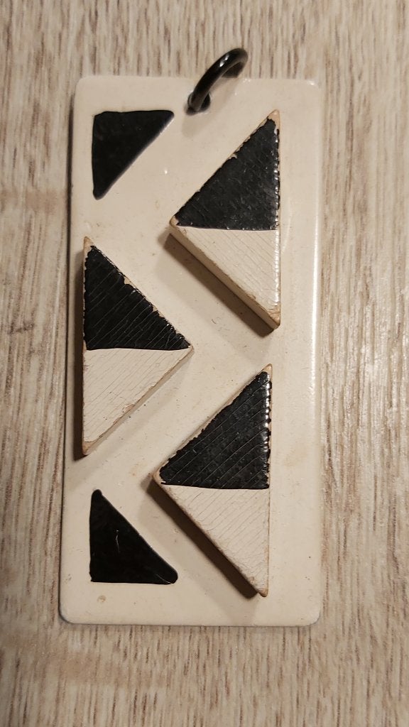 Zeldzame Modernistische Hanger Jaren 60 -Op Art Mid-Century., Overige materialen, Gebruikt, Ophalen of Verzenden, Overige kleuren