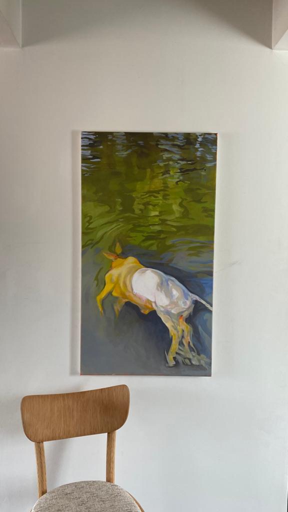 Painting “Beyond Gravity”, Antiek en Kunst, Kunst | Schilderijen | Modern, Ophalen of Verzenden