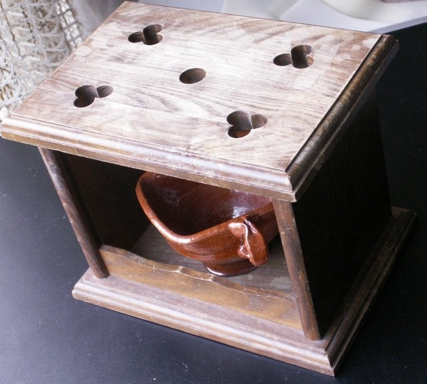 Houten eiken Stoof met test, Ophalen of Verzenden